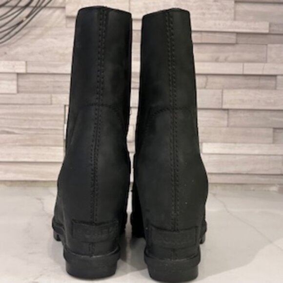 Sorel Leather Lace Up Wedge Boots - Picture 4 of 5